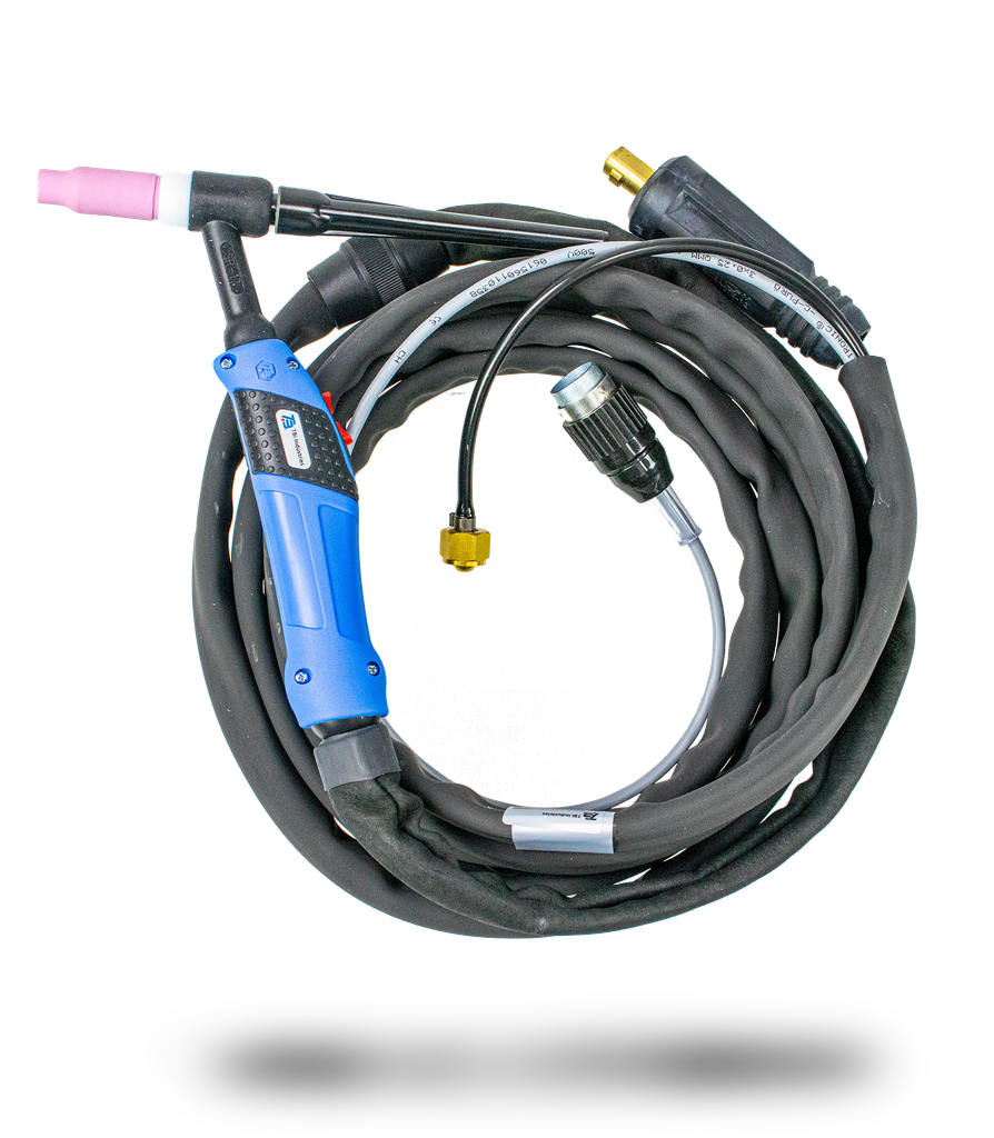 TBi SR 17 FX Gasgekühlter WIG Brenner mit Flexiblem Brennerhals, 8m, für EWM