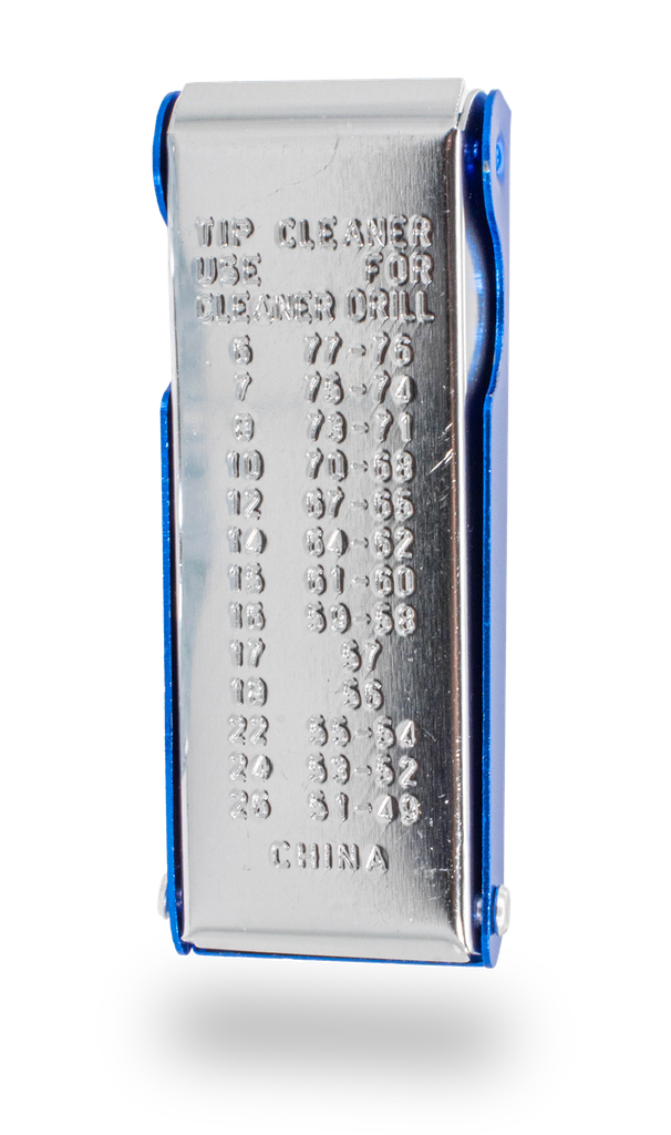 Düsenreinigungsnadeln 75 mm lang in blauer Aluminiumbox, 13 Nadeln, 1 Feile