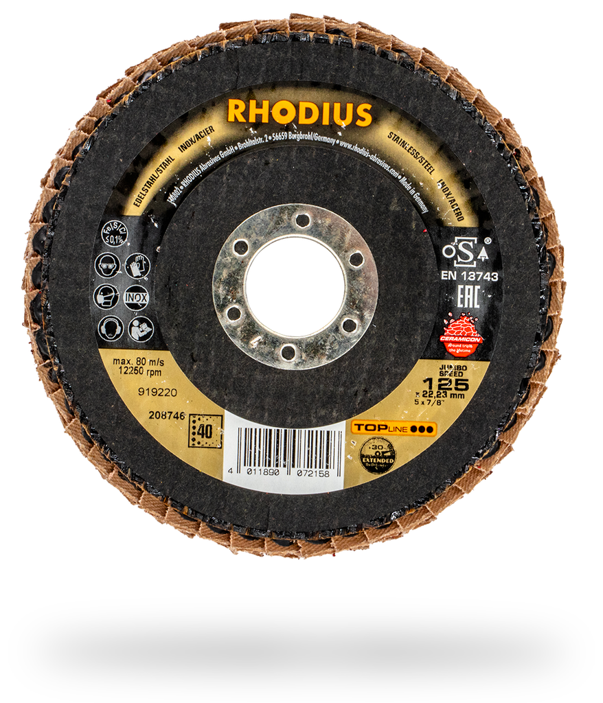 RHODIUS Jumbo Speed Extended Fächerschleifscheibe