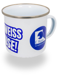 [Merch-001] E. REIM Emailletasse "Schweißpause"